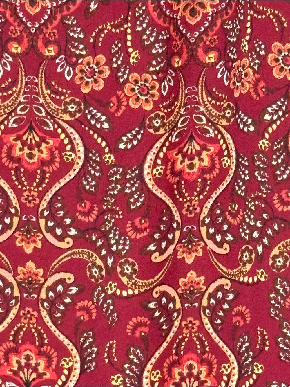 Max Studio Red Printed Tiered Midi Dress - Picture 4 of 7